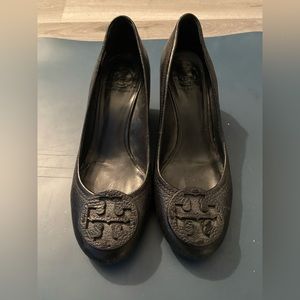 Tory Burch Black Wedges, 8.5